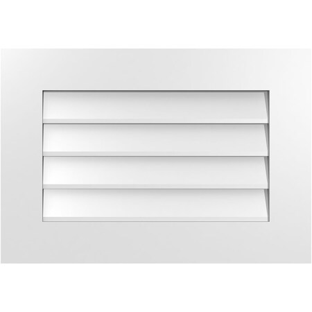 Vertical Surface Mount PVC Gable Vent: Non-Functional, W/ 3-1/2W X 1P Standard Frame, 26W X 18H